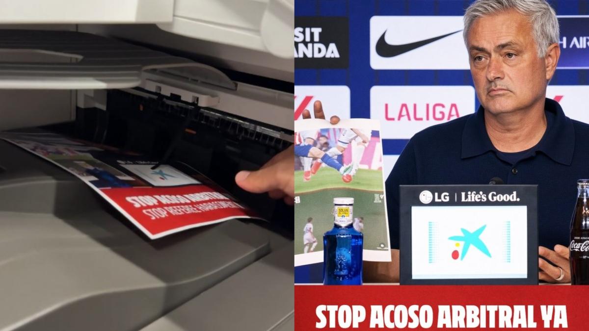 El Atlético reacciona: "Stop acoso arbitral ya"