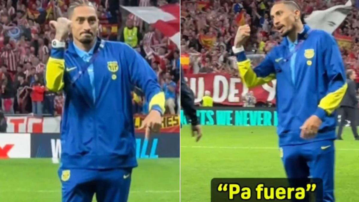Raphinha, a la afición del Atlético sobre las semifinales: "'Pa' fuera"