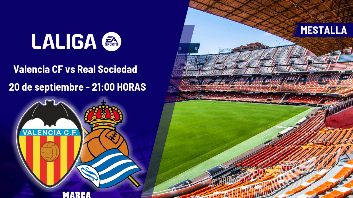 Valencia - Real Sociedad: horario y dónde ver hoy en TV y canal del partido de LaLiga EA Sports