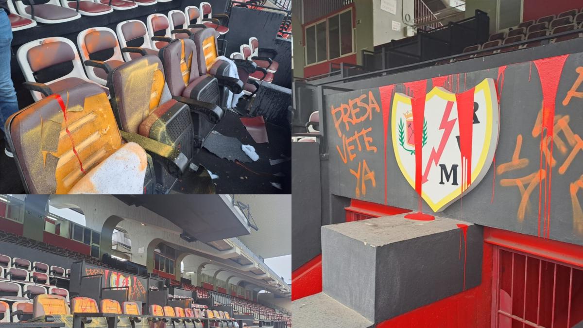 Asaltan el Estadio de Vallecas y vandalizan el palco