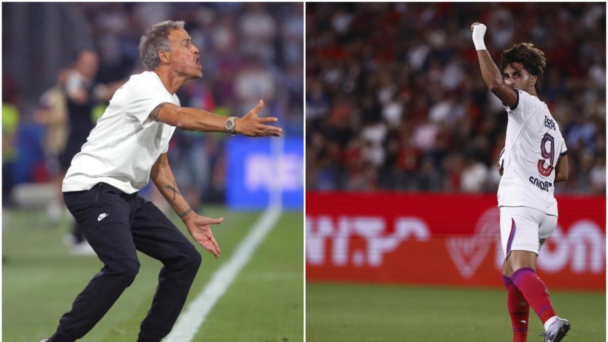 Luis Enrique se rinde a Ferran: "Jugó bastante bien, ¿verdad?"