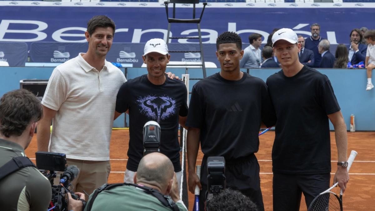 Duelo de muchos quilates: ¡Sinner y Bellingham contra Nadal y Courtois... con Florentino de juez de silla!