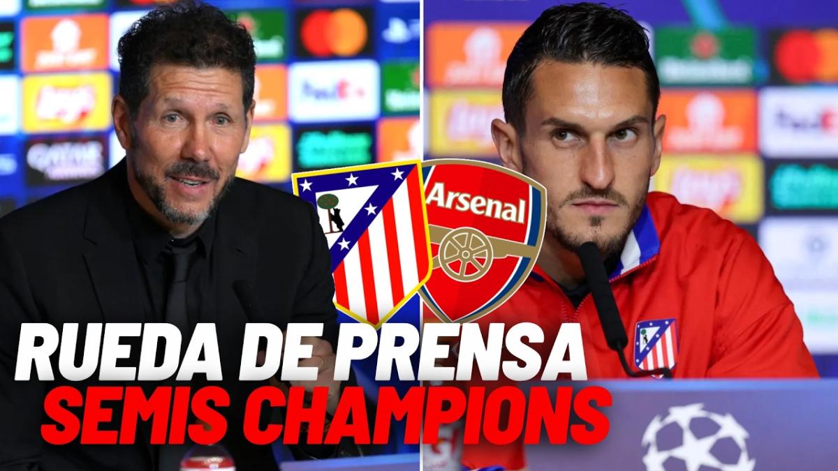 Rueda de prensa de Simeone y Koke, en directo | Última hora del Atlético - Arsenal en Champions League