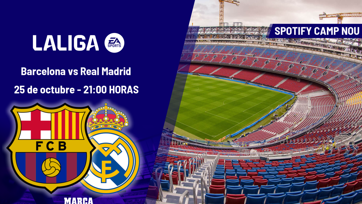 Barcelona - Real Madrid: a qué hora es, canal y dónde ver en TV hoy el partido de LaLiga EA Sports