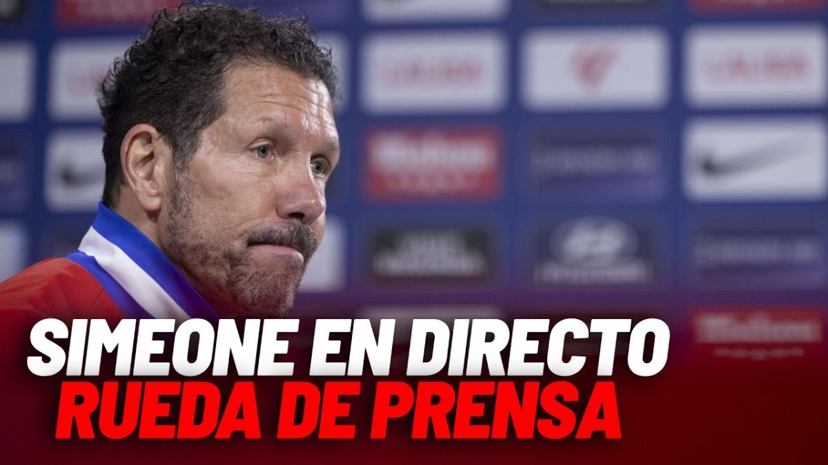 Rueda de prensa de Simeone, en directo