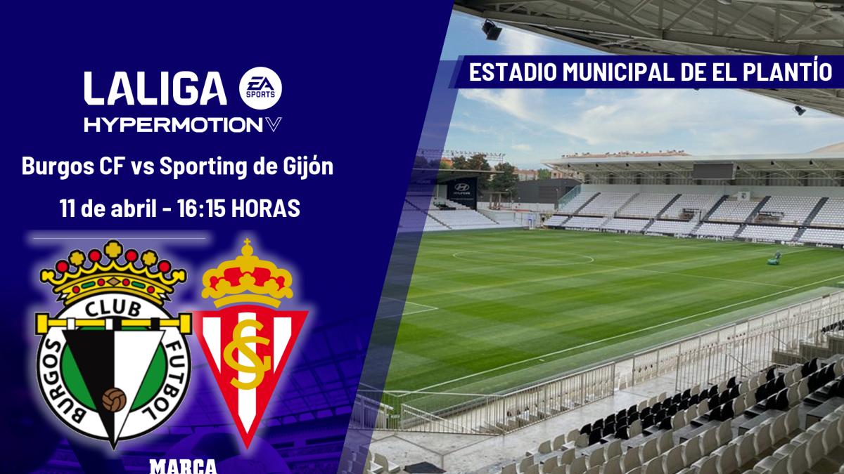 Burgos CF - Sporting de Gijón: horario y dónde ver hoy en TV y online el partido de la jornada 35 de LaLiga Hypermotion