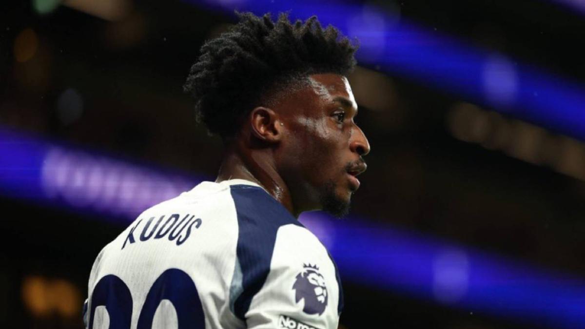 Se complica aún más la salvación del Tottenham: Kudus, fuera de combate