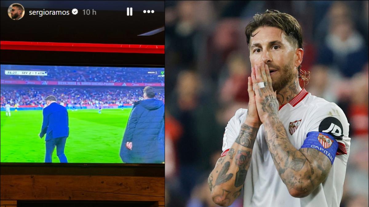 Ramos celebra la victoria del Sevilla