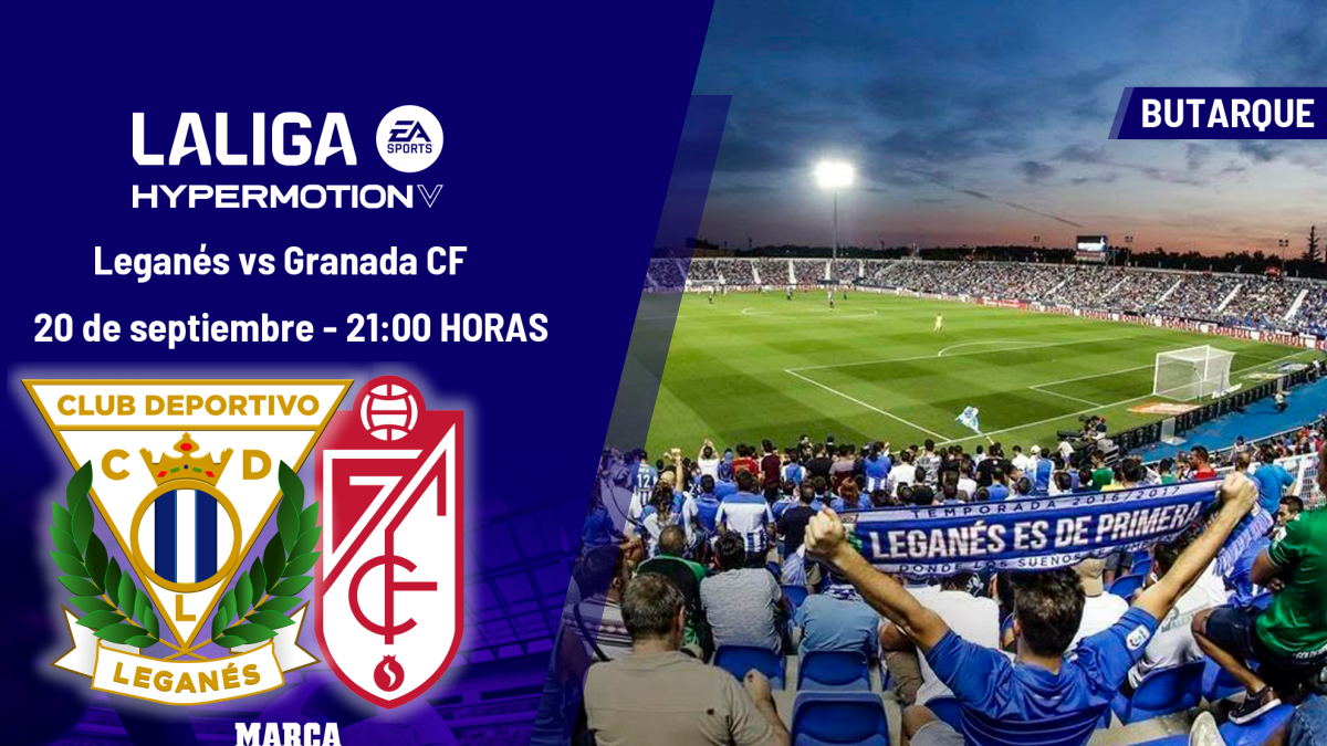 Leganés - Granada: a qué hora es y dónde ver hoy en TV el partido de LaLiga Hypermotion