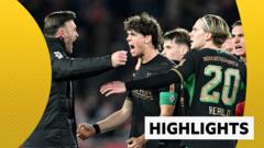 El Borussia M'gladbach finalmente consigue su primera victoria tras un thriller de cinco goles