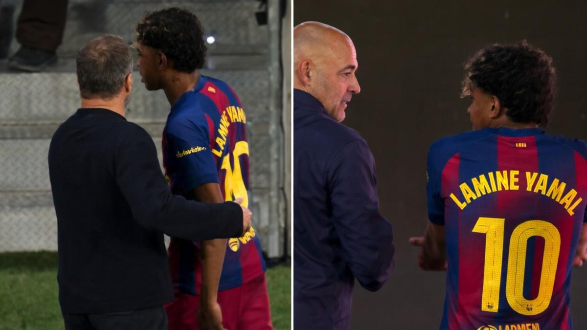 Cabreo de Lamine Yamal: no celebró el gol de Lewandowski