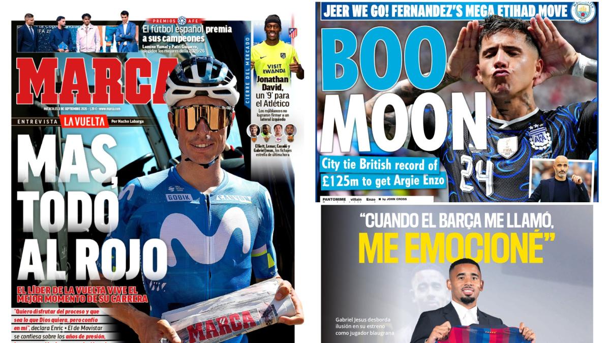 Las portadas del miércoles: Mas, todo al rojo y Enzo ficha a Enzo