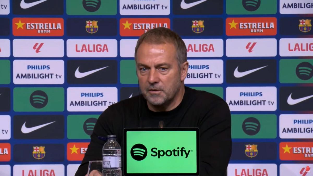 Flick: "Nueve puntos de diferencia están bien, pero LaLiga no está ganada aún"