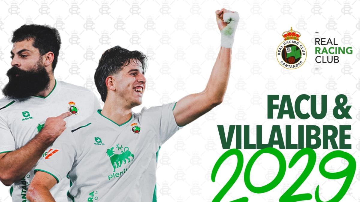 Villalibre y Facu firman por el Racing hasta 2029
