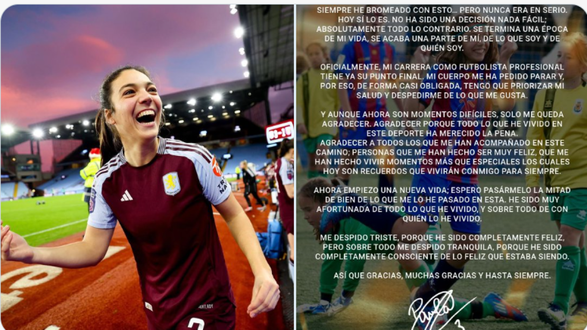La internacional Paula Tomás se retira del fútbol con 24 años