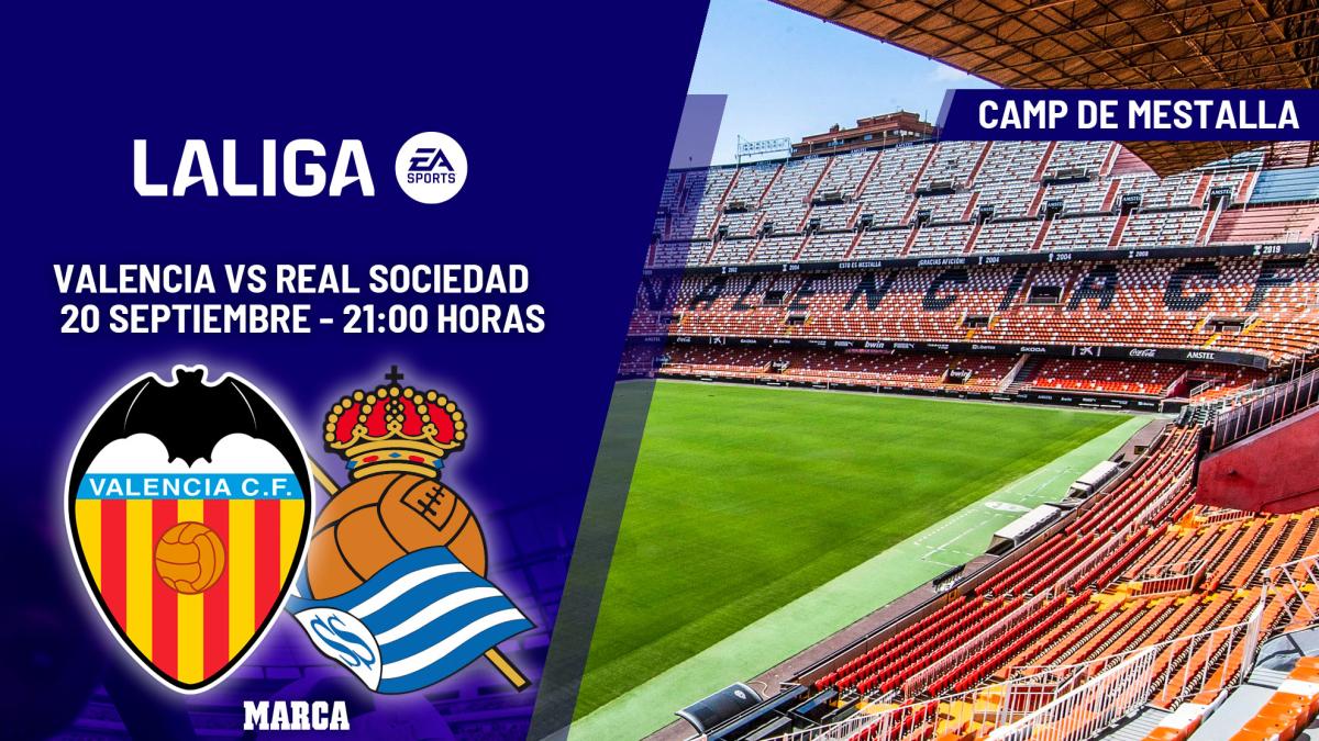 Valencia - Real Sociedad | Muchas ganas de celebrar en Mestalla: previa, análisis, pronóstico y predicción