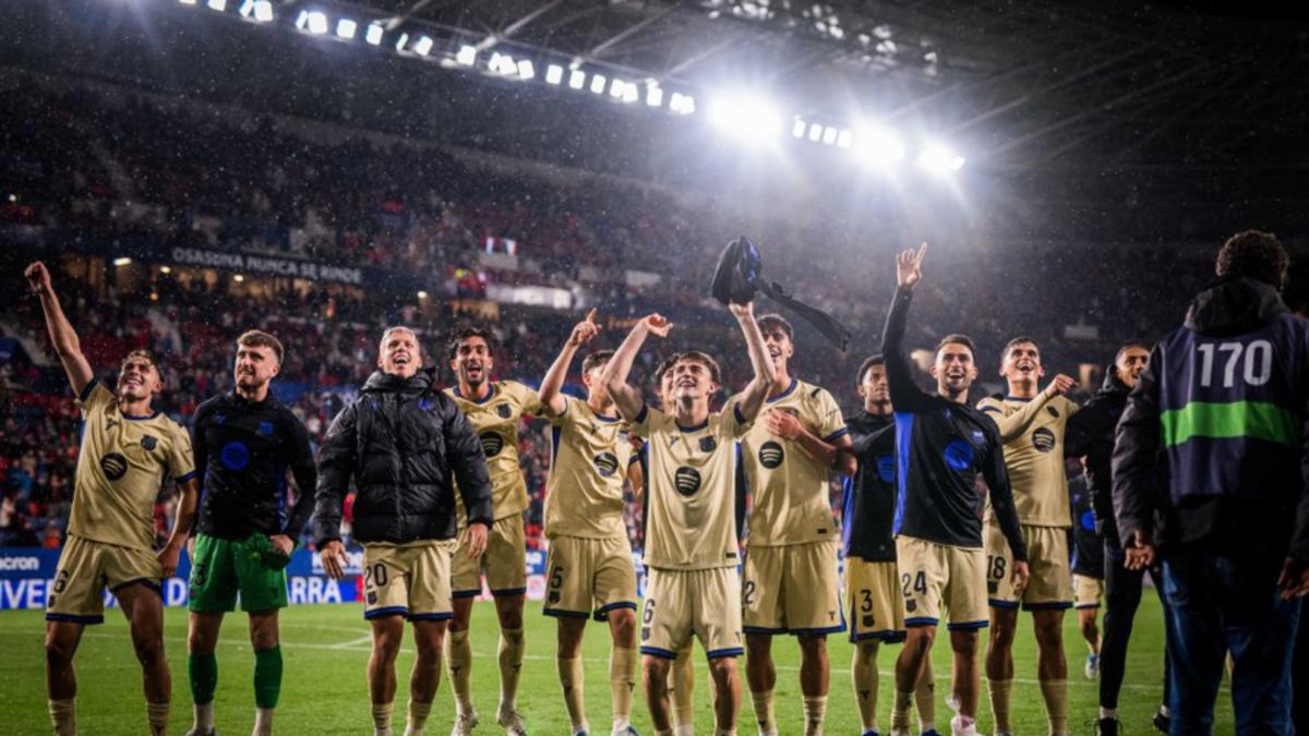 El Barça 'celebra' LaLiga en El Sadar