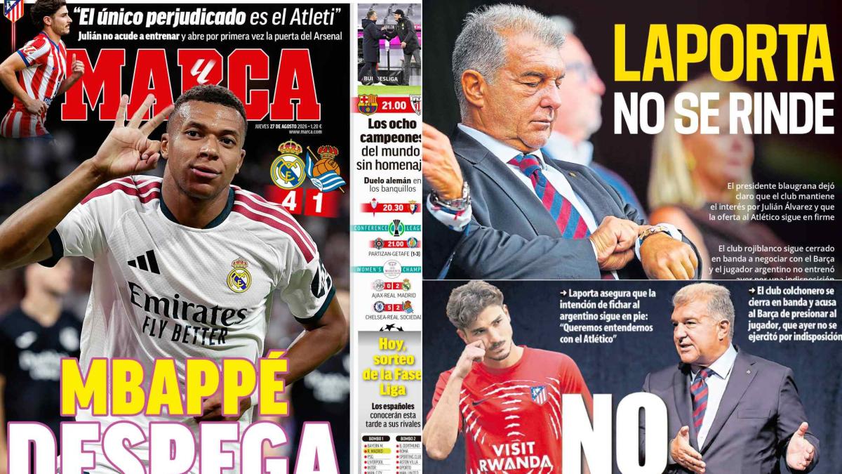Las portadas: Laporta no se rinde por Julián Alvarez