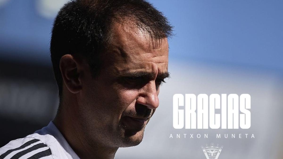 El Mirandés destituye a Antxon Muneta y anuncia la salida de Alain Arroyo y César Remón