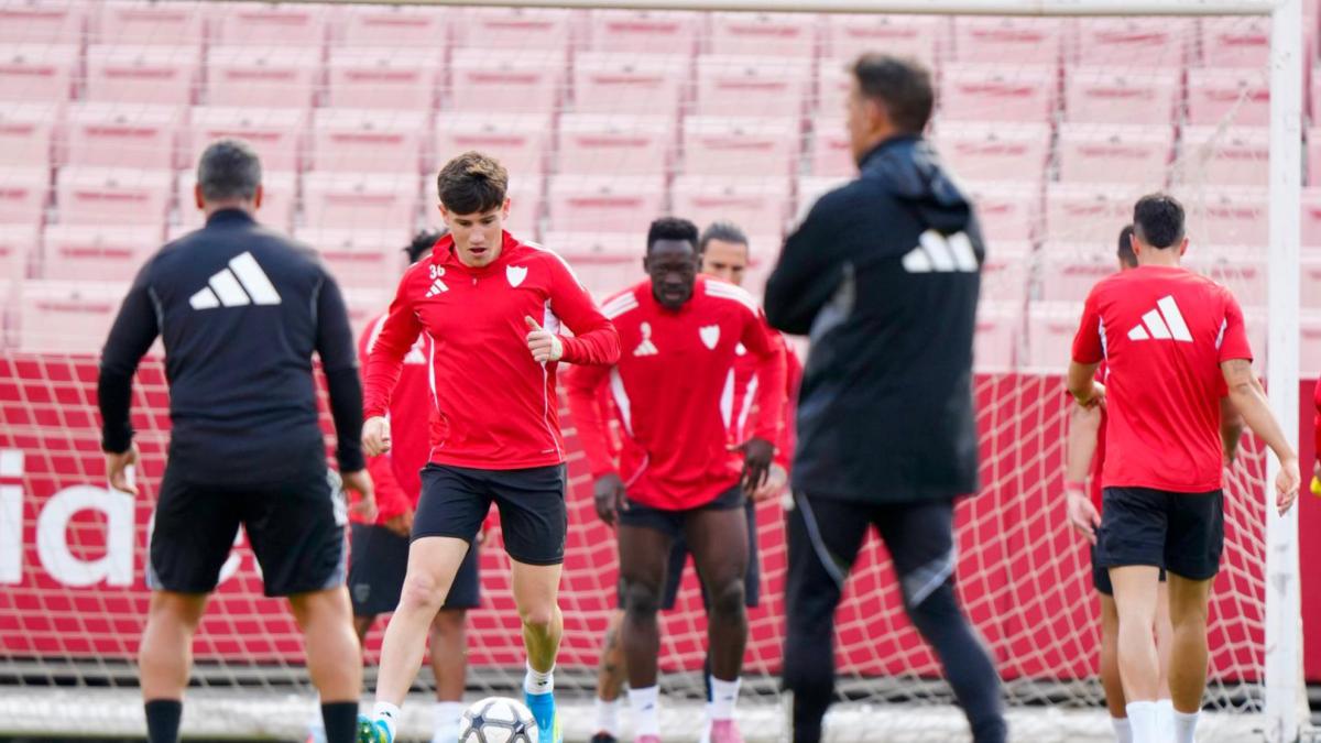 Cordón, presente en la última sesión antes de recibir al Atlético de Madrid