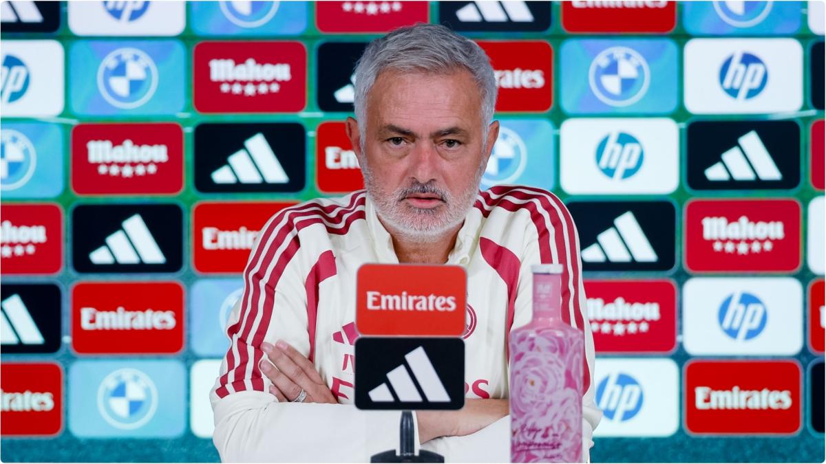Mourinho: "¿Sanción a Vini? Estoy contento porque pensaba que le iban a sancionar más"