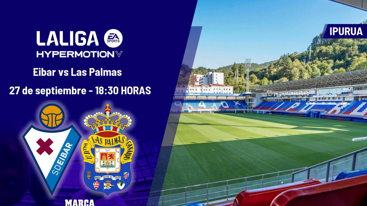 Eibar - Las Palmas: horario, dónde ver en TV y canal del partido de LaLiga Hypermotion