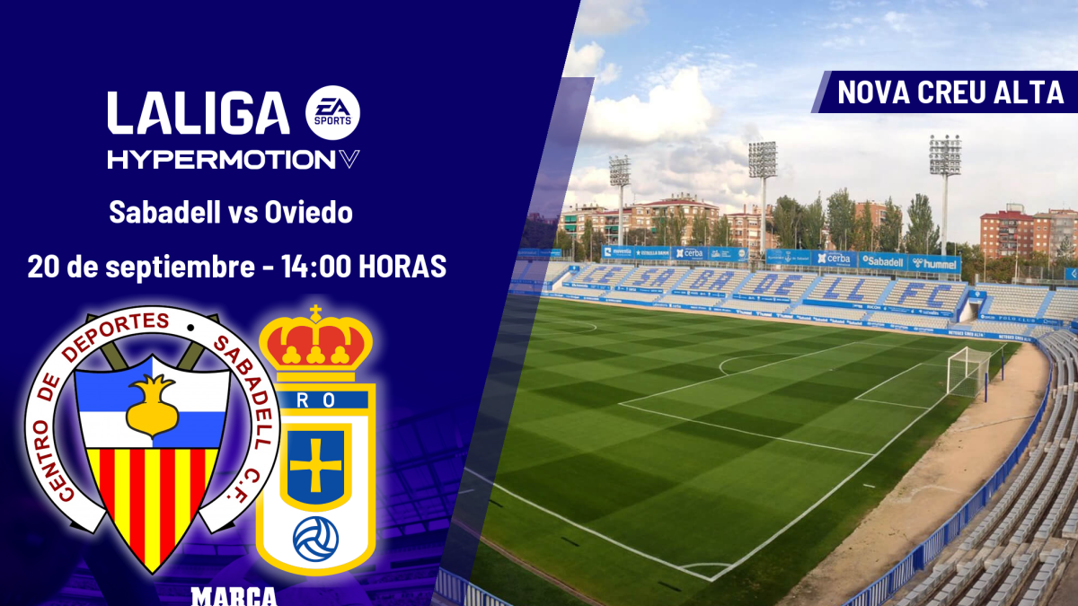 Sabadell - Oviedo: horario, dónde ver hoy en TV y canal del partido de LaLiga Hypermotion