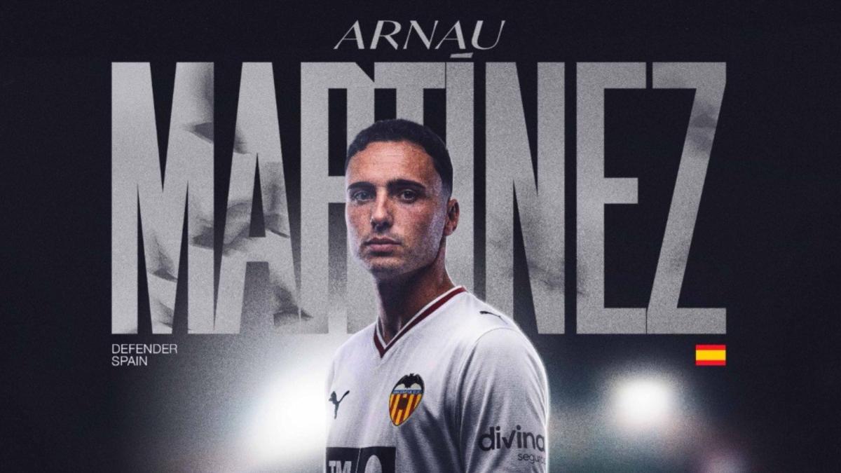 El Valencia hace oficial el fichaje de Arnau Martínez hasta 2031