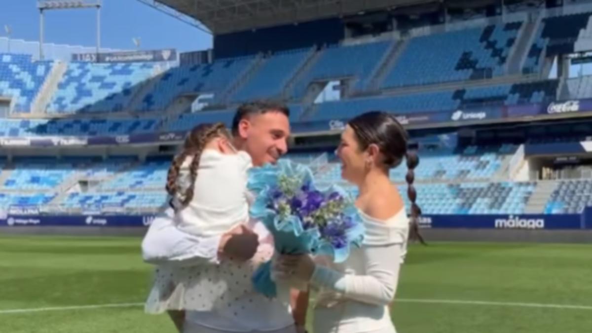 Alfonso Herrero revela el sexo de su futuro bebé en La Rosaleda