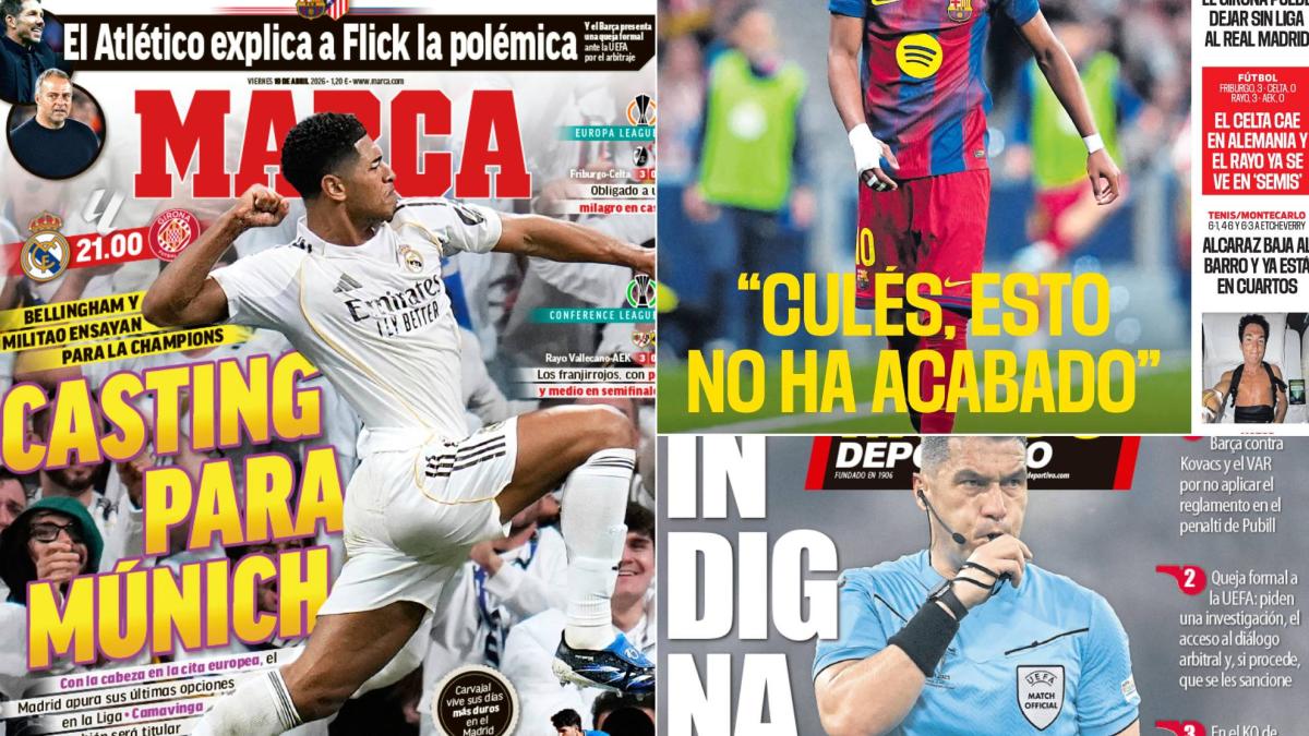 Las portadas: casting para Múnich, indignación en Barcelona...