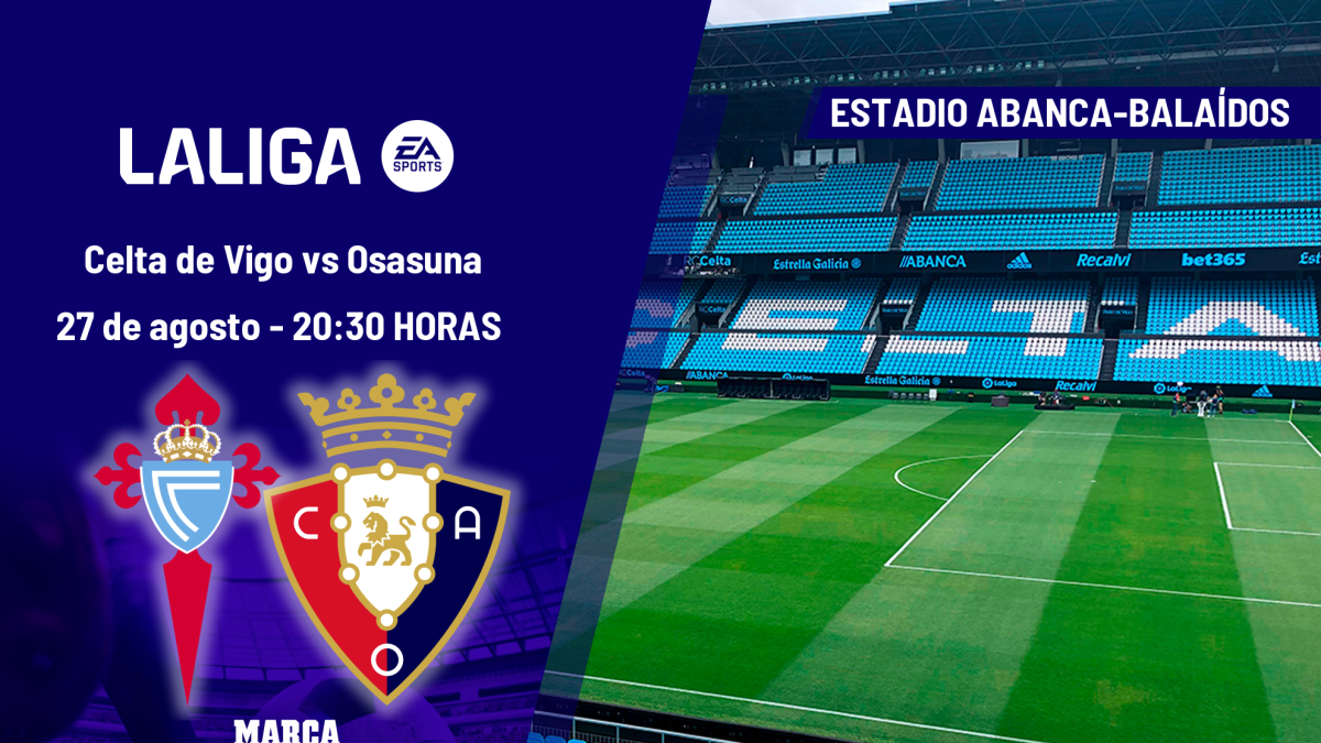 Celta de Vigo - Osasuna: horario, dónde ver en TV y canal del partido de LaLiga EA Sports