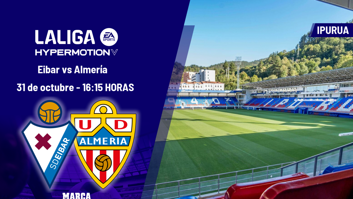 Eibar - Almería: horario, dónde ver hoy en TV y canal del partido de LaLiga Hypermotion