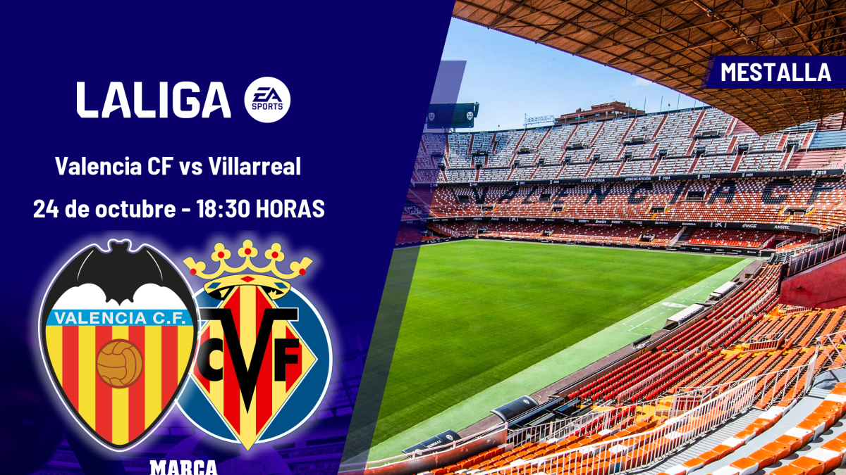 Valencia - Villarreal: horario, dónde ver en TV y canal del partido de LaLiga EA Sports