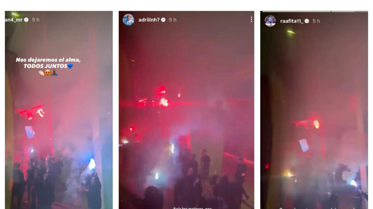 El Málaga fue recibido con honores a pesar de la derrota en Almería