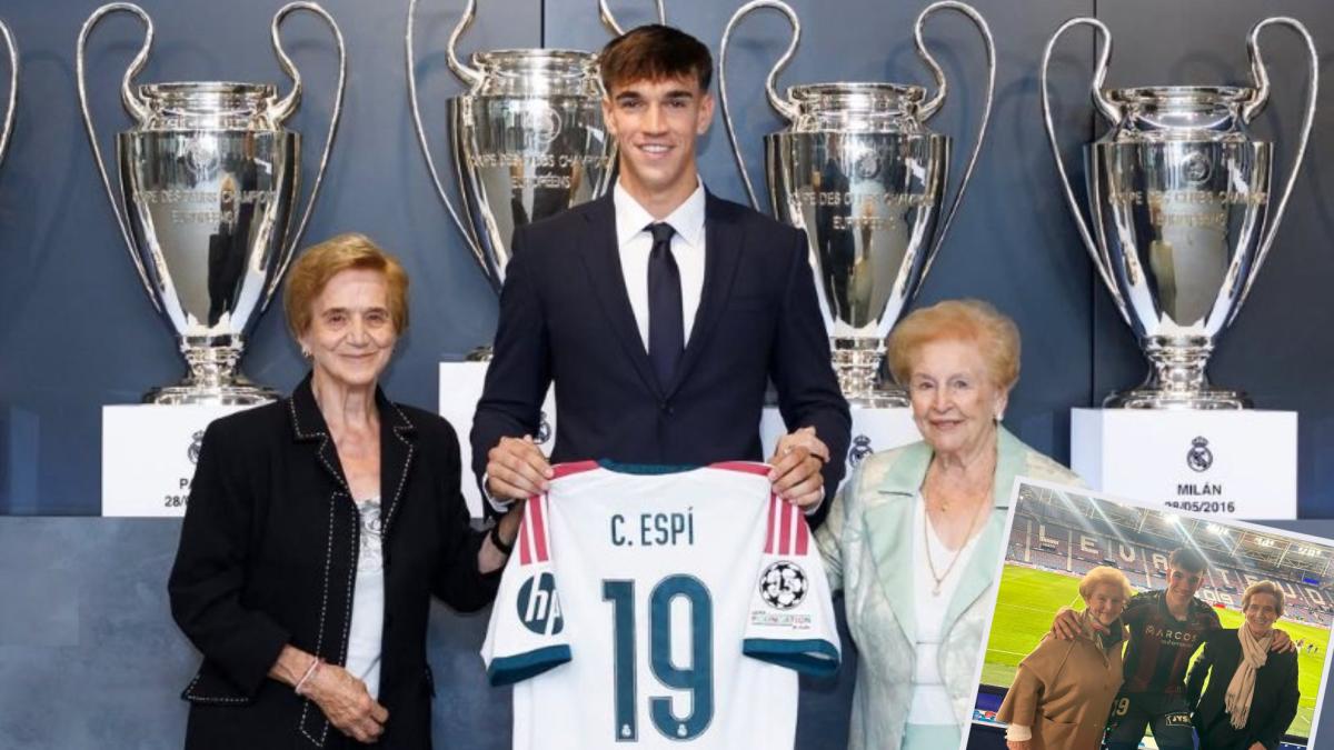 Carlos Espí no se separa de sus abuelas: de la salvación del Levante a la presentación con el Real Madrid