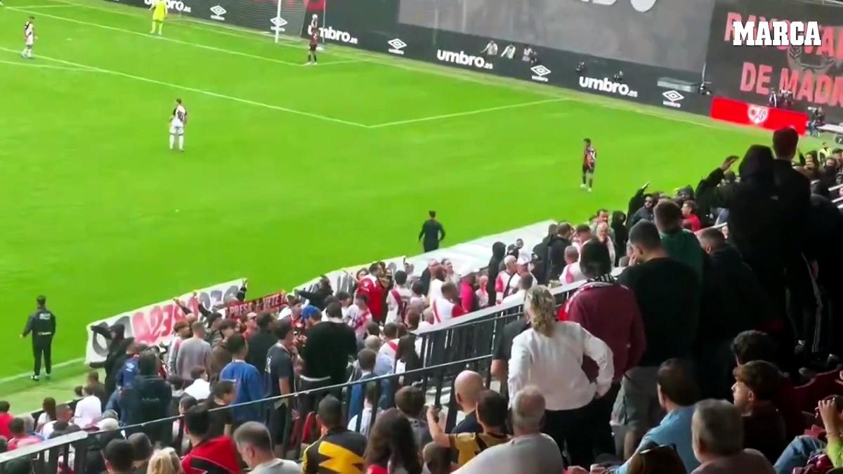 El Rayo se pronuncia sobre lo ocurrido en las gradas: "Se ha vivido una situación terriblemente desagradable"