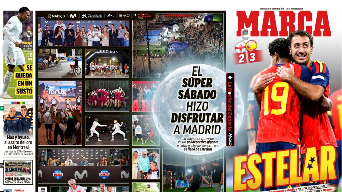 Las portadas del día: estelar, festival en Wembley...