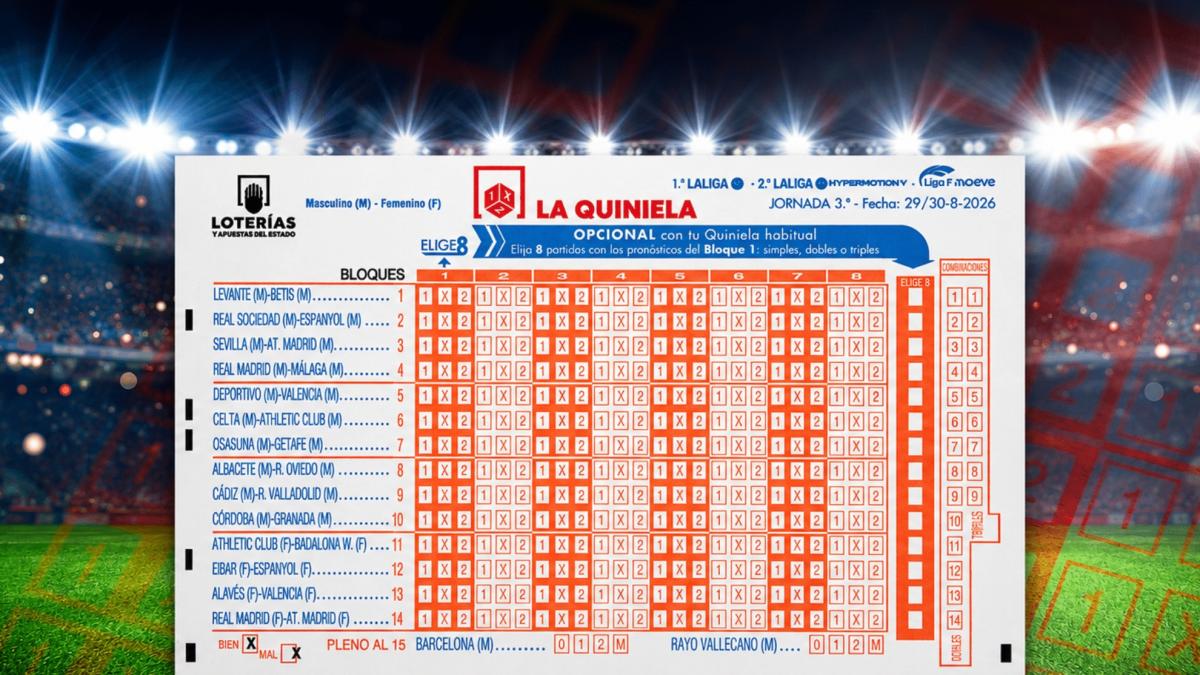 Cuatro partidos de la Primera división femenina entrarán en La Quiniela