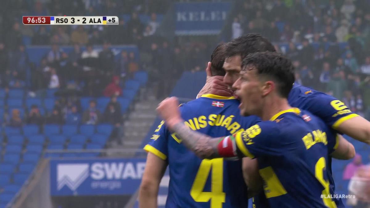 El Alavés empata a la Real en el 97'