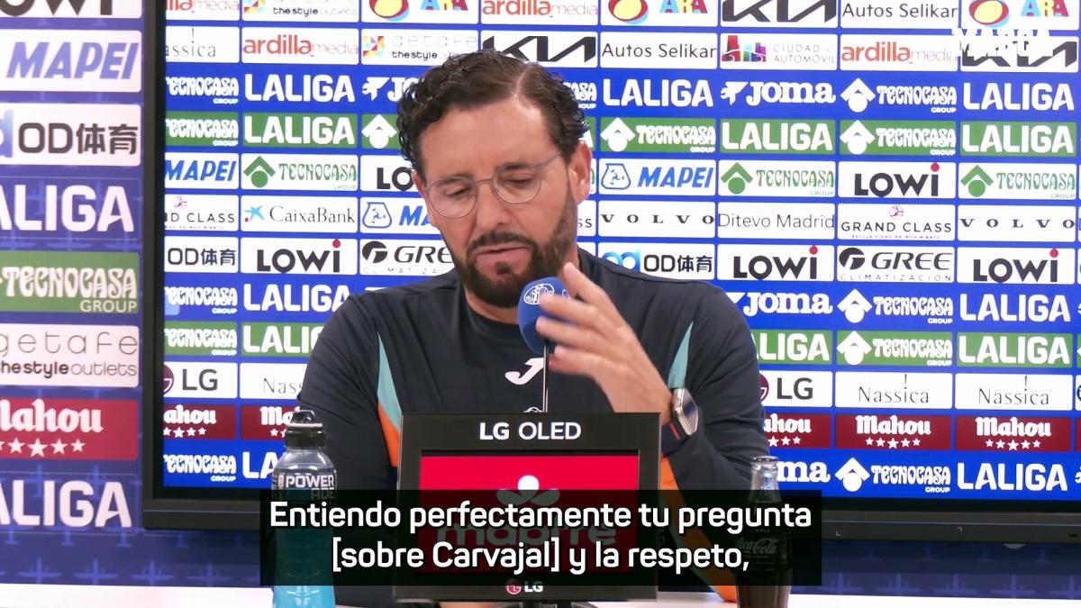 Bordalás: “¿Carvajal? Entiendo la pregunta pero mi mente está en el partido contra el Barcelona”