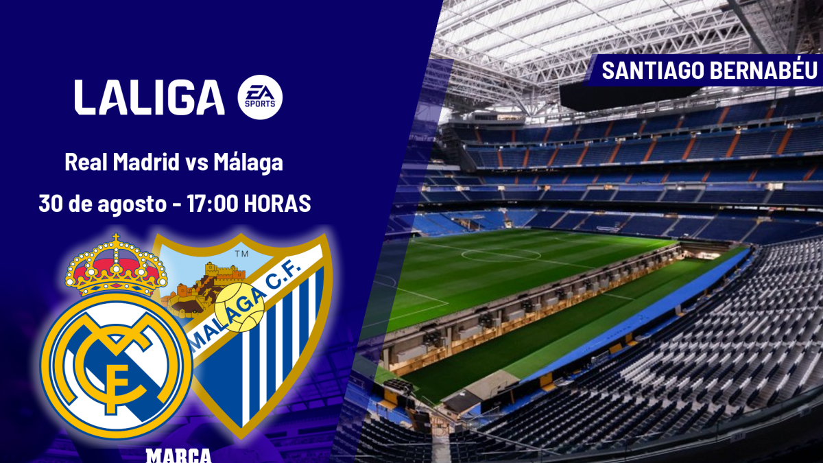 Real Madrid - Málaga: horario, dónde ver en TV y canal del partido de LaLiga EA Sports