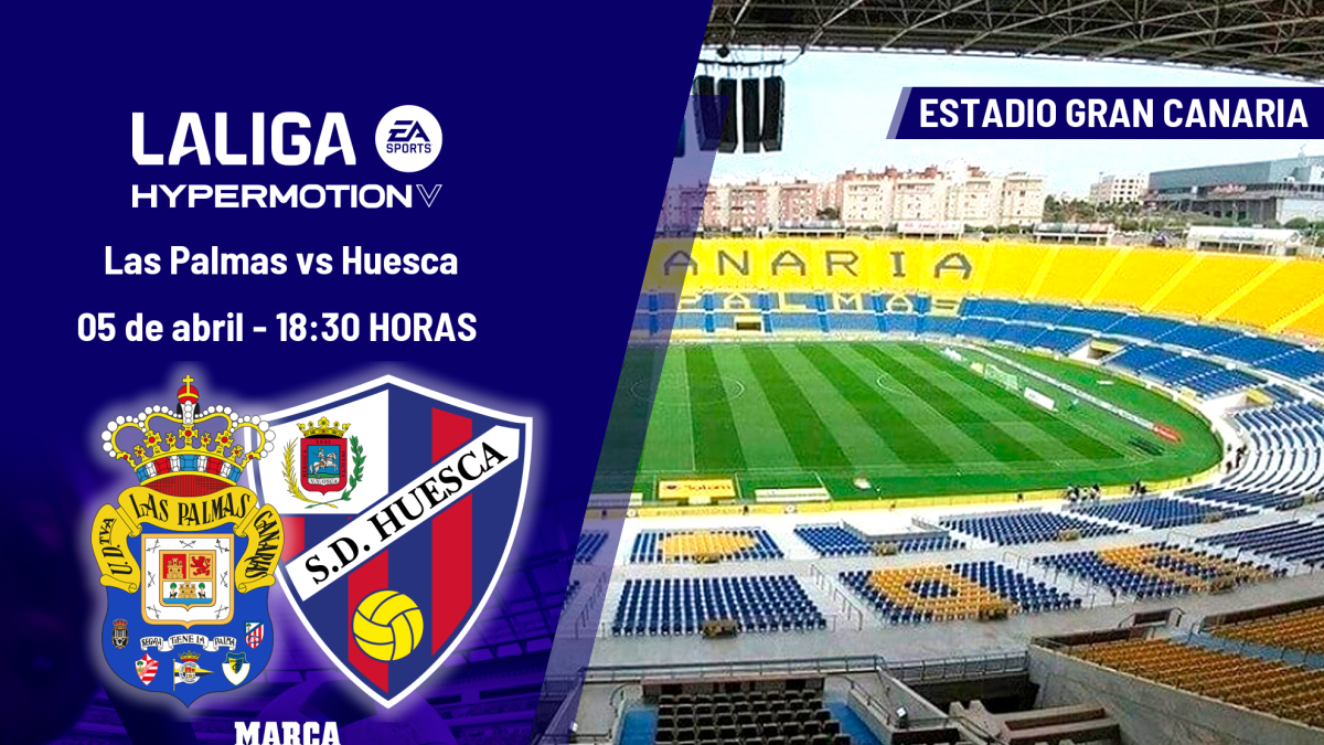 Las Palmas - Huesca: horario y dónde ver hoy en TV el partido de Segunda división
